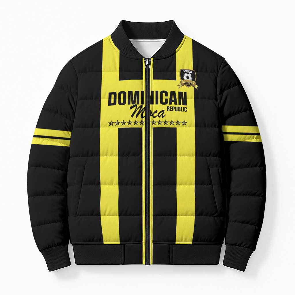 Moca Dominican Republic Football Custom Bomber Puffer Jacket 2025 Come On The Cradle - Wonder Print Shop