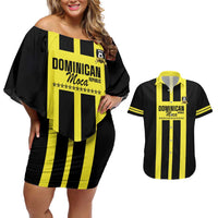 Moca Dominican Republic Football Custom Couples Matching Off Shoulder Short Dress and Hawaiian Shirt 2025 Come On The Cradle - Wonder Print Shop
