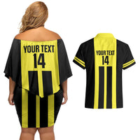 Moca Dominican Republic Football Custom Couples Matching Off Shoulder Short Dress and Hawaiian Shirt 2025 Come On The Cradle - Wonder Print Shop