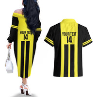 Moca Dominican Republic Football Custom Couples Matching Off The Shoulder Long Sleeve Dress and Hawaiian Shirt 2025 Come On The Cradle - Wonder Print Shop