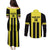 Moca Dominican Republic Football Custom Couples Matching Puletasi and Long Sleeve Button Shirt 2025 Come On The Cradle - Wonder Print Shop