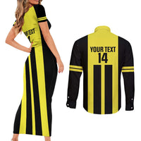 Moca Dominican Republic Football Custom Couples Matching Short Sleeve Bodycon Dress and Long Sleeve Button Shirt 2025 Come On The Cradle - Wonder Print Shop