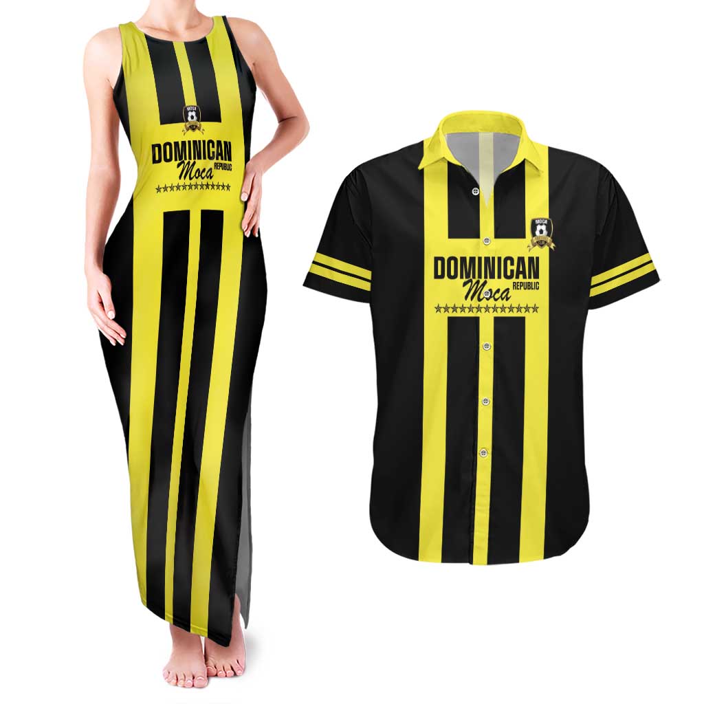 Moca Dominican Republic Football Custom Couples Matching Tank Maxi Dress and Hawaiian Shirt 2025 Come On The Cradle - Wonder Print Shop