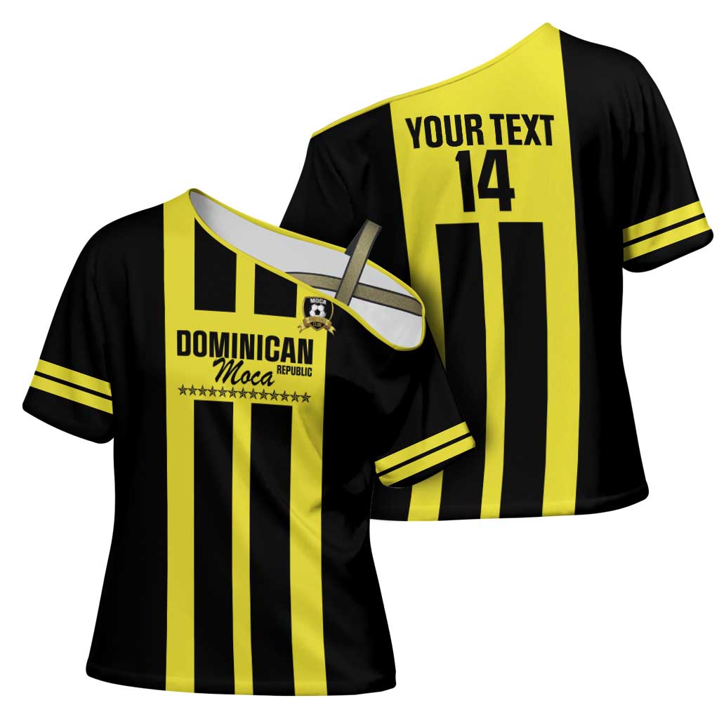 Moca Dominican Republic Football Custom Cross Shoulder Shirt 2025 Come On The Cradle - Wonder Print Shop
