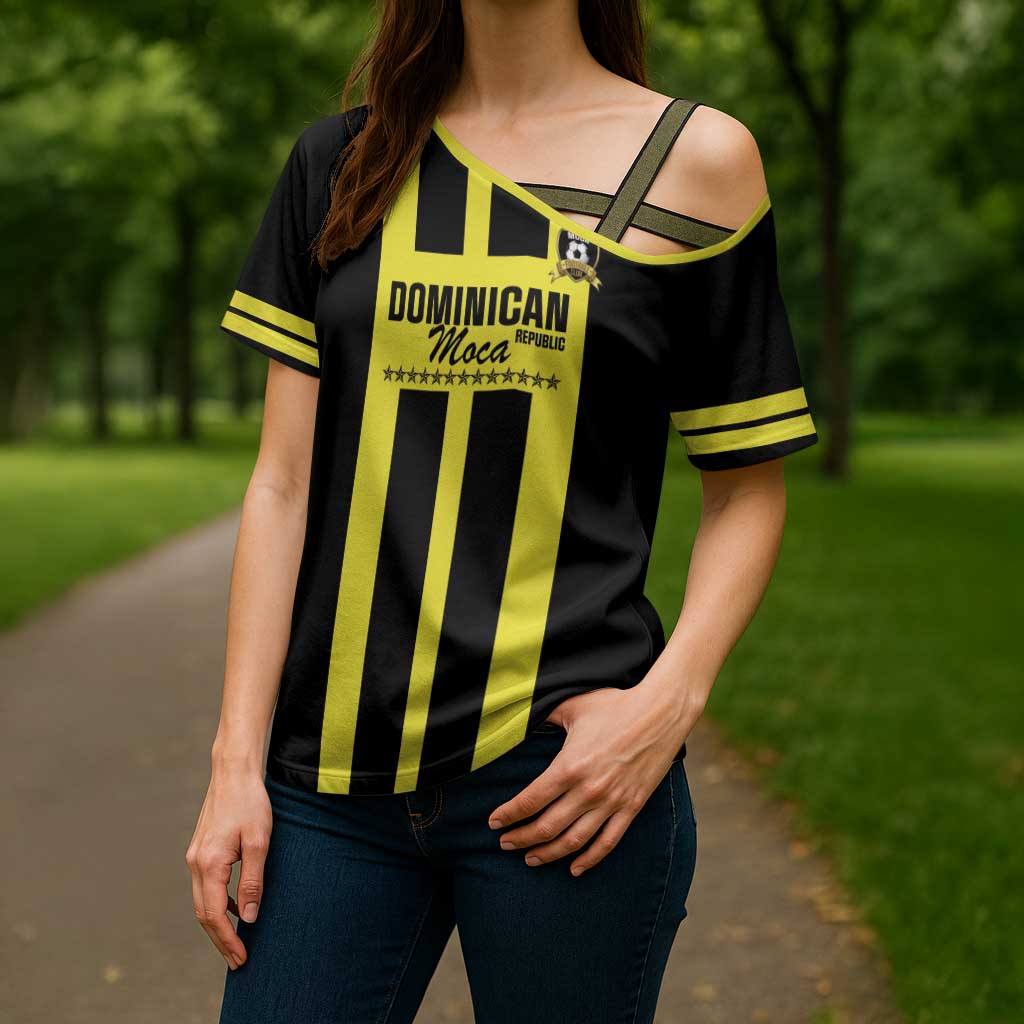 Moca Dominican Republic Football Custom Cross Shoulder Shirt 2025 Come On The Cradle - Wonder Print Shop
