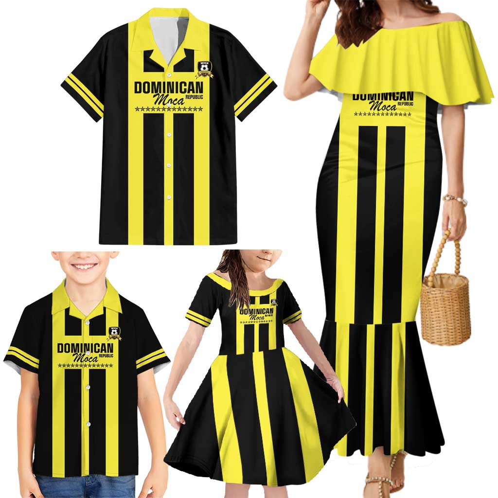 Moca Dominican Republic Football Custom Family Matching Mermaid Dress and Hawaiian Shirt 2025 Come On The Cradle - Wonder Print Shop