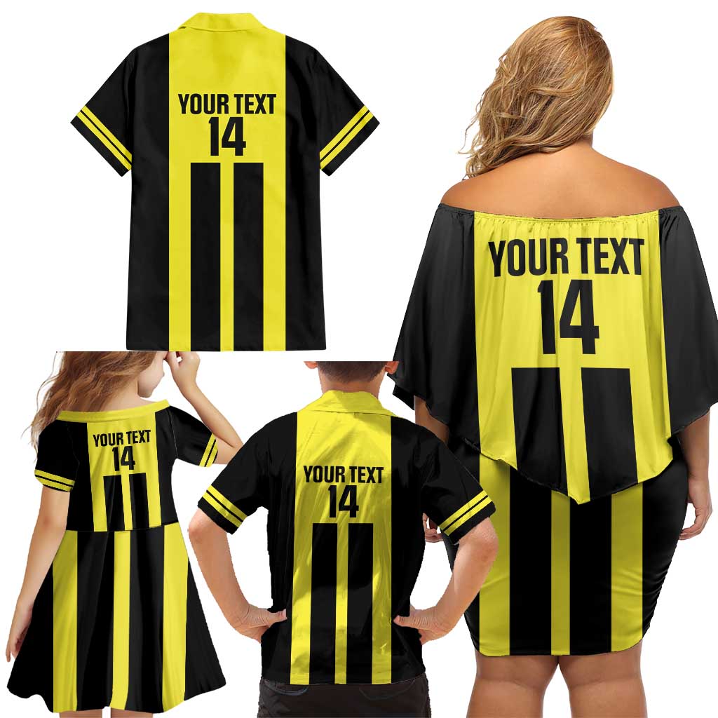 Moca Dominican Republic Football Custom Family Matching Off Shoulder Short Dress and Hawaiian Shirt 2025 Come On The Cradle - Wonder Print Shop