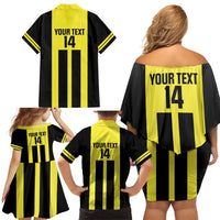 Moca Dominican Republic Football Custom Family Matching Off Shoulder Short Dress and Hawaiian Shirt 2025 Come On The Cradle - Wonder Print Shop