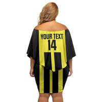 Moca Dominican Republic Football Custom Family Matching Off Shoulder Short Dress and Hawaiian Shirt 2025 Come On The Cradle - Wonder Print Shop