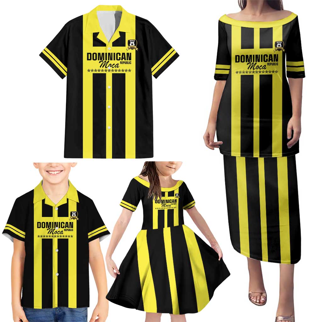 Moca Dominican Republic Football Custom Family Matching Puletasi and Hawaiian Shirt 2025 Come On The Cradle - Wonder Print Shop