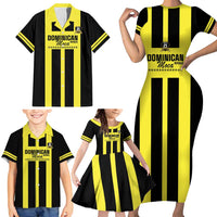 Moca Dominican Republic Football Custom Family Matching Short Sleeve Bodycon Dress and Hawaiian Shirt 2025 Come On The Cradle - Wonder Print Shop
