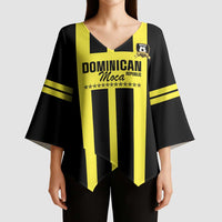 Moca Dominican Republic Football Custom Kimono Sleeve Blouse 2025 Come On The Cradle - Wonder Print Shop