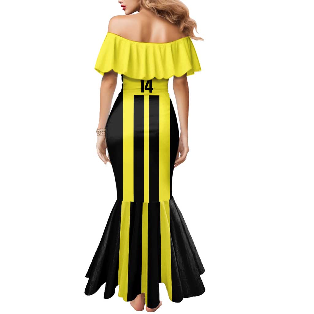 Moca Dominican Republic Football Custom Mermaid Dress 2025 Come On The Cradle - Wonder Print Shop