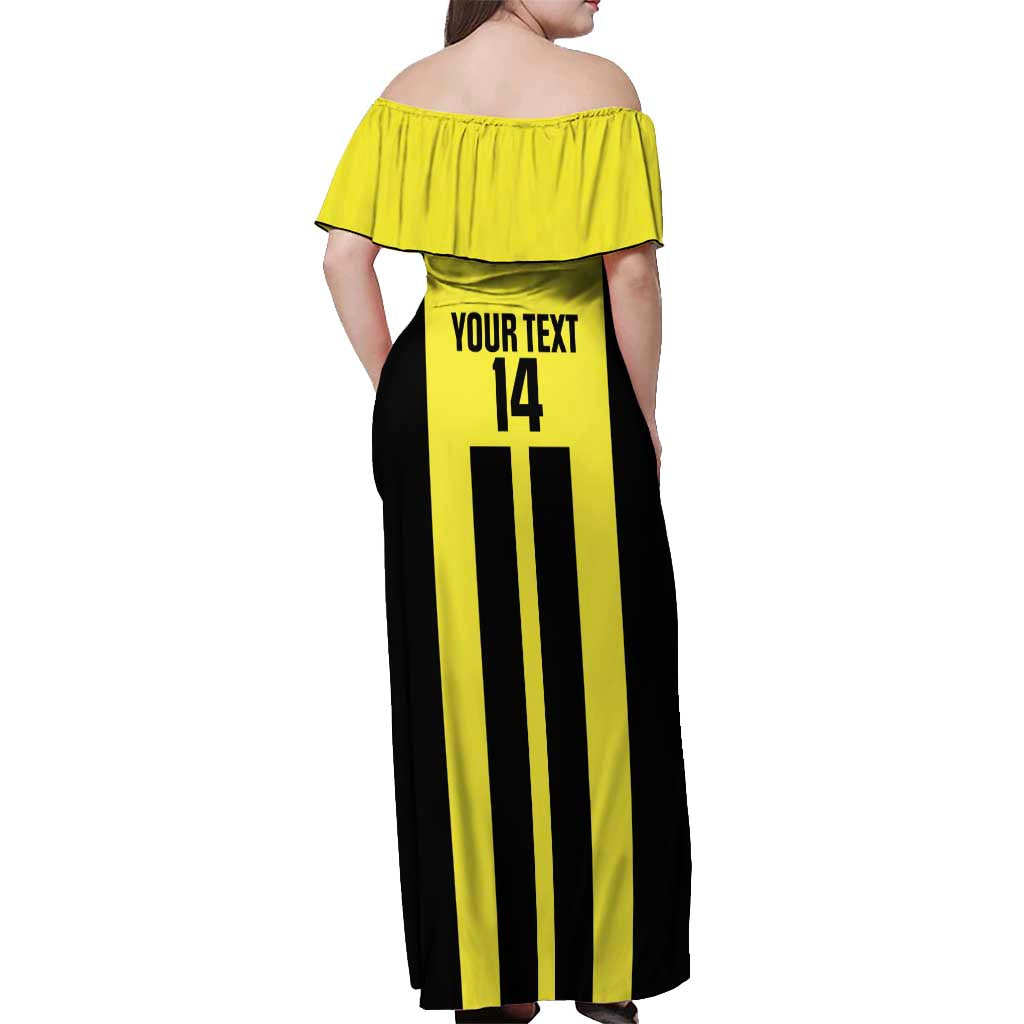 Moca Dominican Republic Football Custom Off Shoulder Maxi Dress 2025 Come On The Cradle - Wonder Print Shop