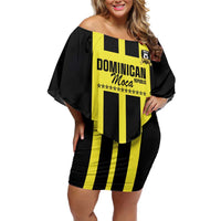 Moca Dominican Republic Football Custom Off Shoulder Short Dress 2025 Come On The Cradle - Wonder Print Shop