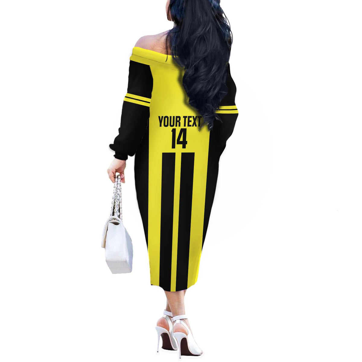 Moca Dominican Republic Football Custom Off The Shoulder Long Sleeve Dress 2025 Come On The Cradle - Wonder Print Shop