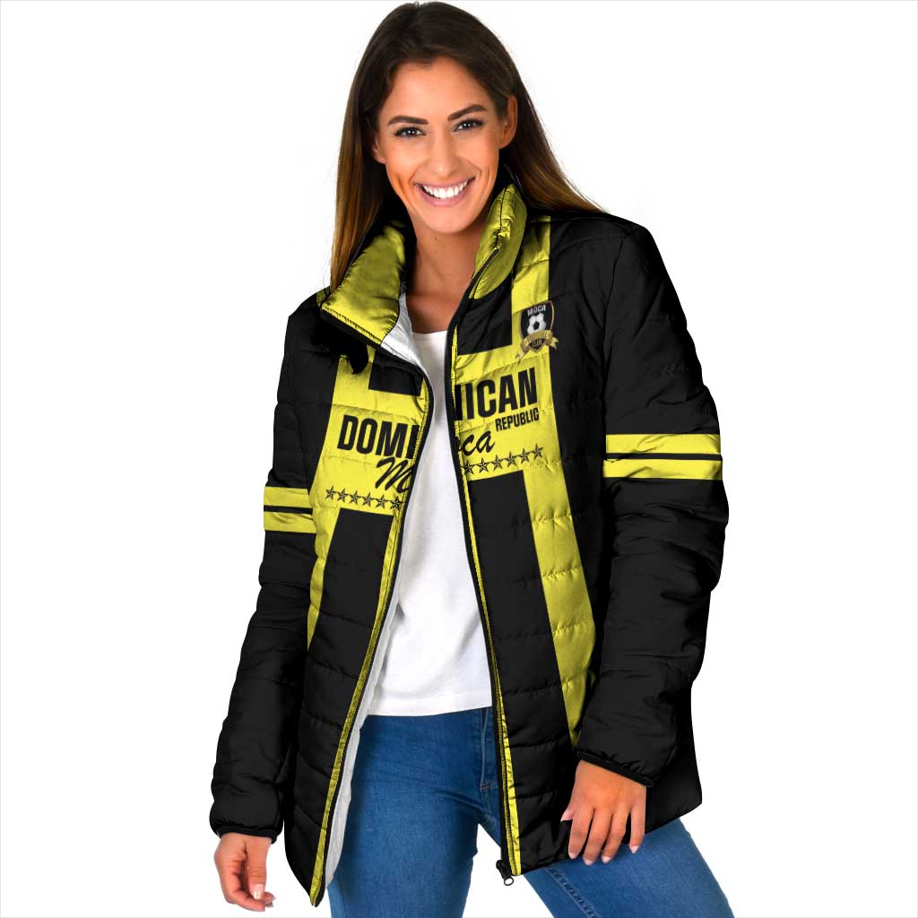 Moca Dominican Republic Football Custom Padded Jacket 2025 Come On The Cradle - Wonder Print Shop