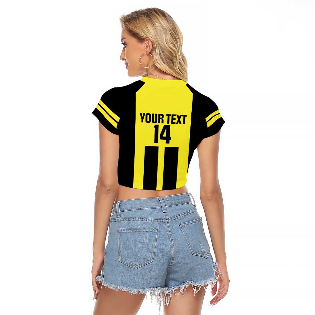 Moca Dominican Republic Football Custom Raglan Cropped T Shirt 2025 Come On The Cradle - Wonder Print Shop