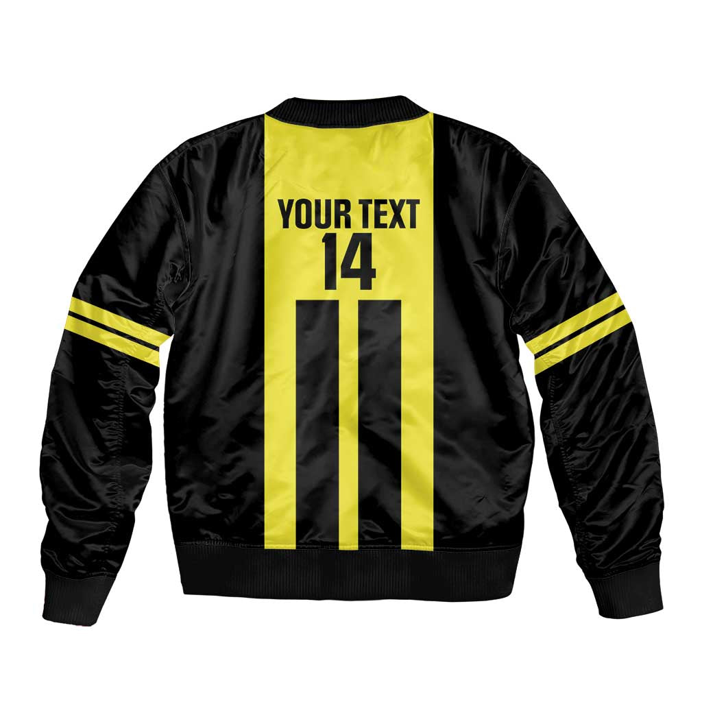 Moca Dominican Republic Football Custom Sleeve Zip Bomber Jacket 2025 Come On The Cradle - Wonder Print Shop