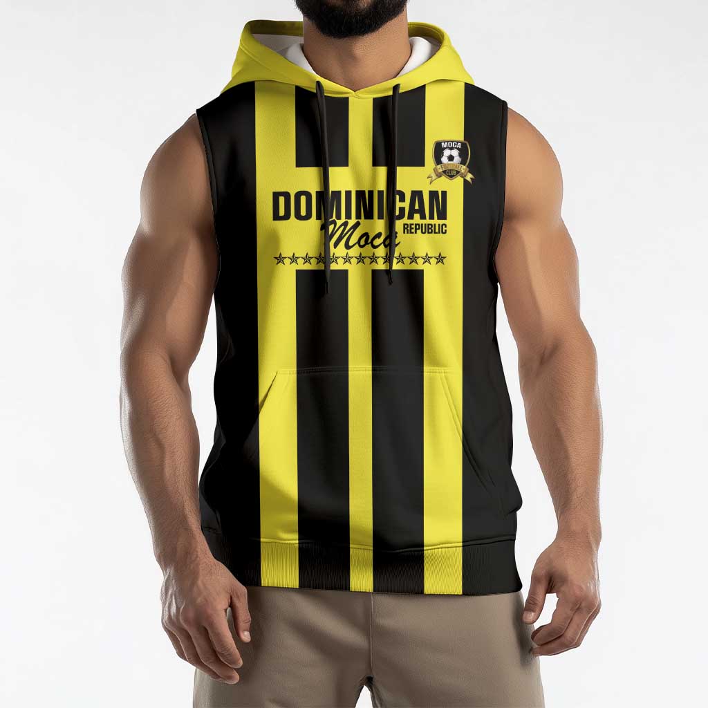 Moca Dominican Republic Football Custom Sleeveless Hoodie 2025 Come On The Cradle - Wonder Print Shop