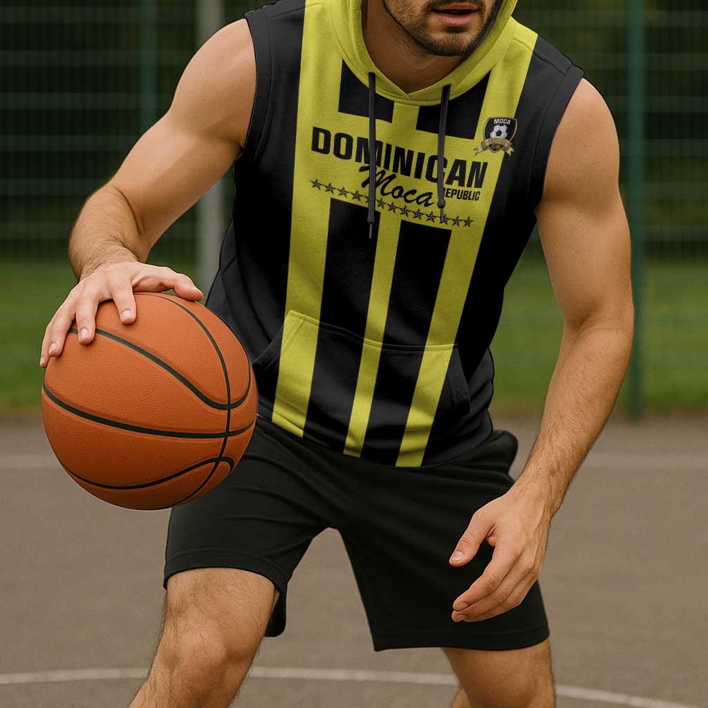 Moca Dominican Republic Football Custom Sleeveless Hoodie 2025 Come On The Cradle - Wonder Print Shop