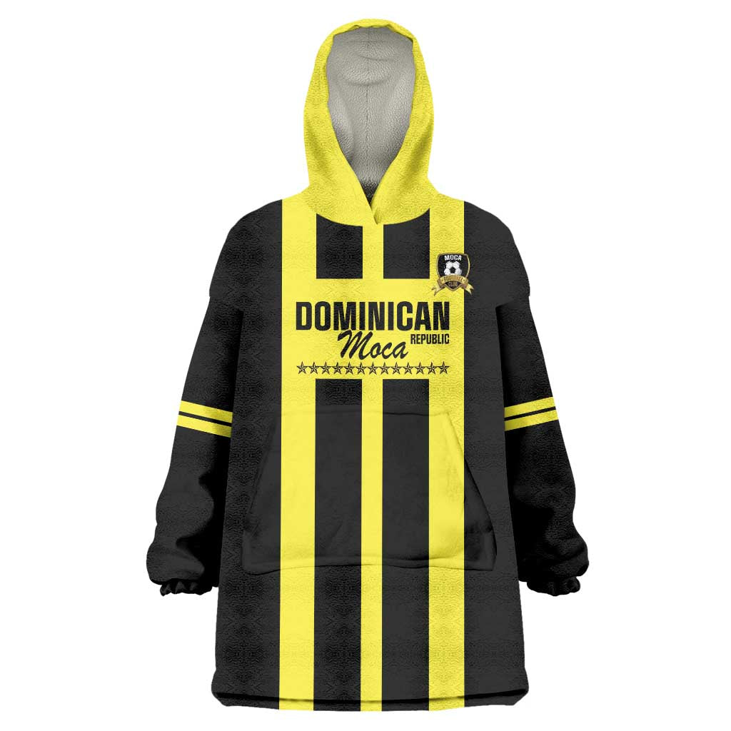 Moca Dominican Republic Football Custom Wearable Blanket Hoodie 2025 Come On The Cradle - Wonder Print Shop
