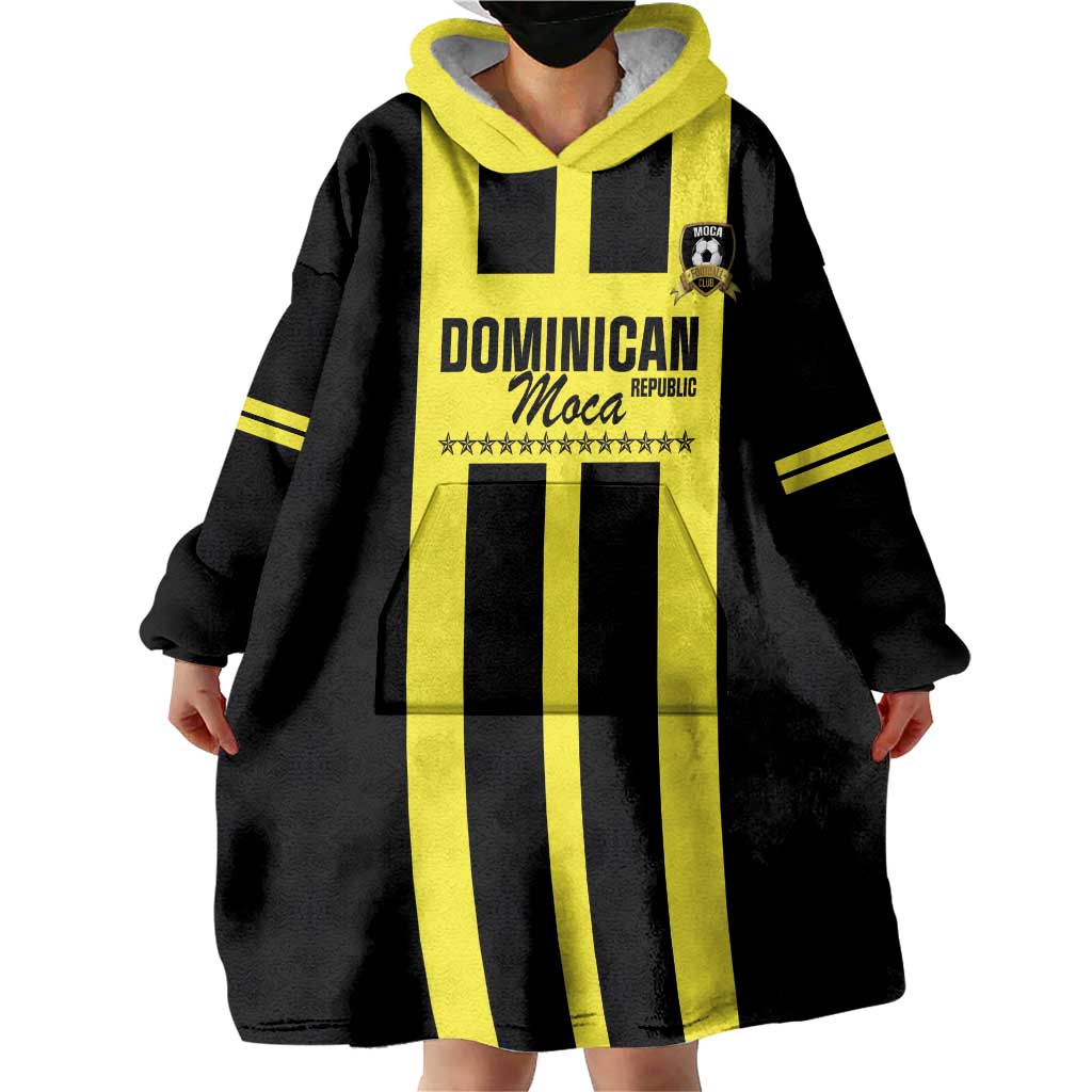 Moca Dominican Republic Football Custom Wearable Blanket Hoodie 2025 Come On The Cradle - Wonder Print Shop