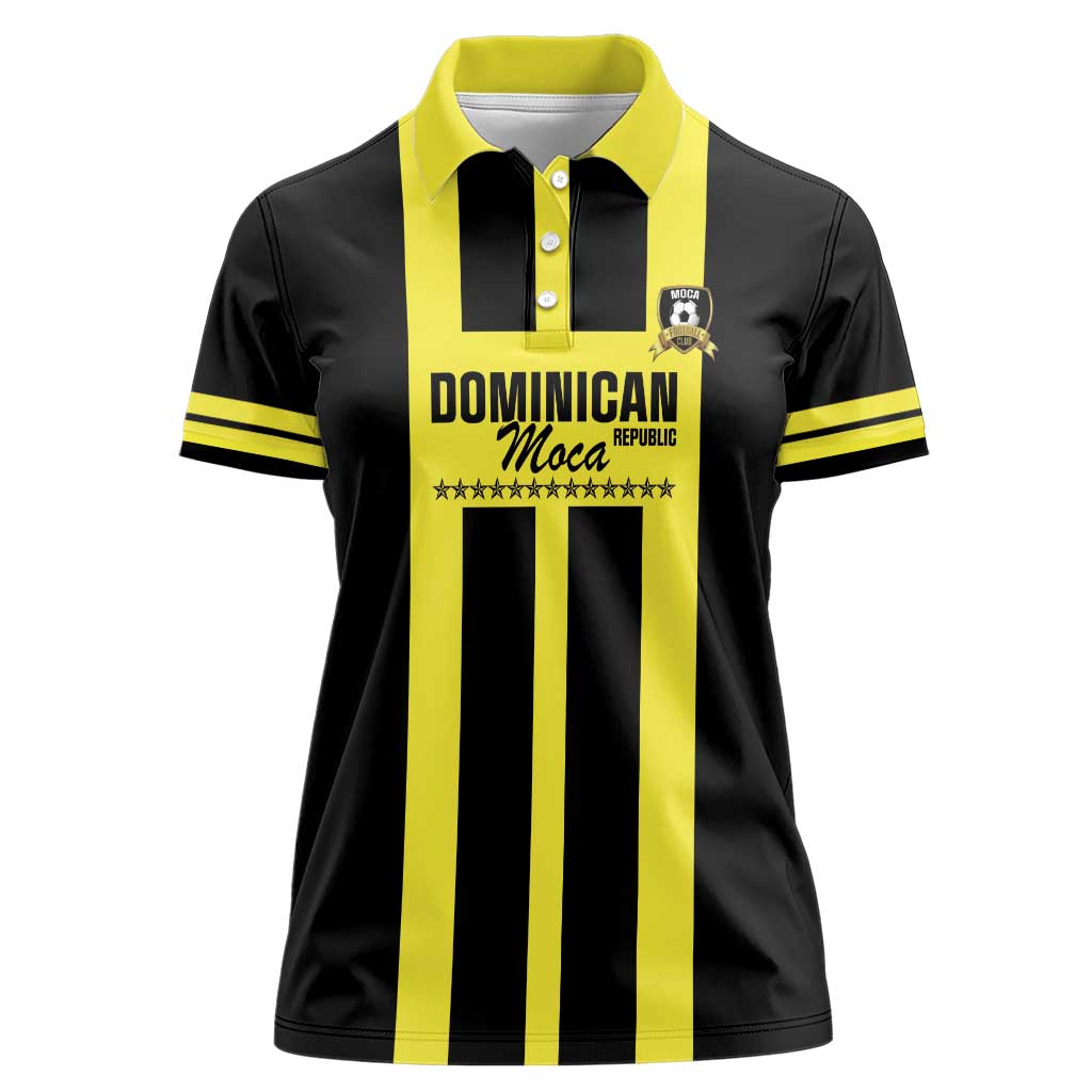 Moca Dominican Republic Football Custom Women Polo Shirt 2025 Come On The Cradle - Wonder Print Shop