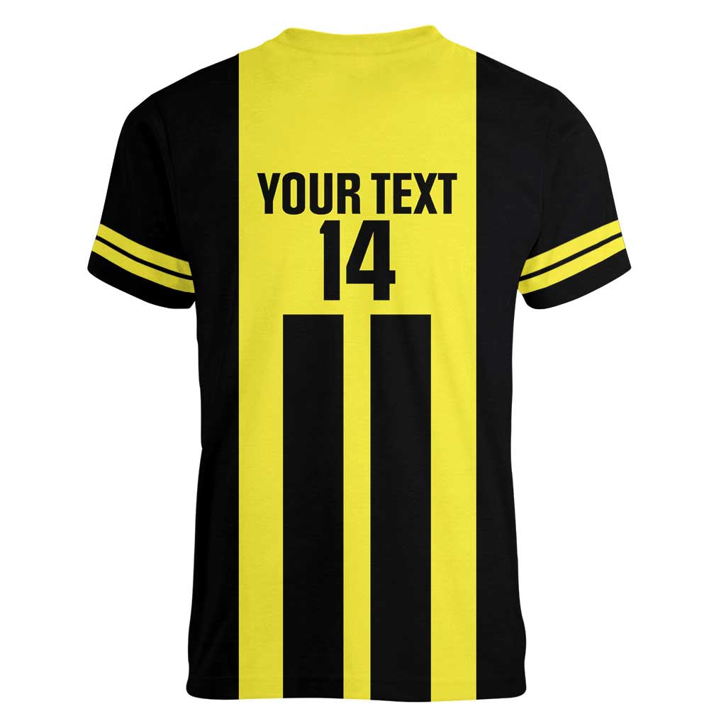 Moca Dominican Republic Football Custom Women V-Neck T-Shirt 2025 Come On The Cradle - Wonder Print Shop