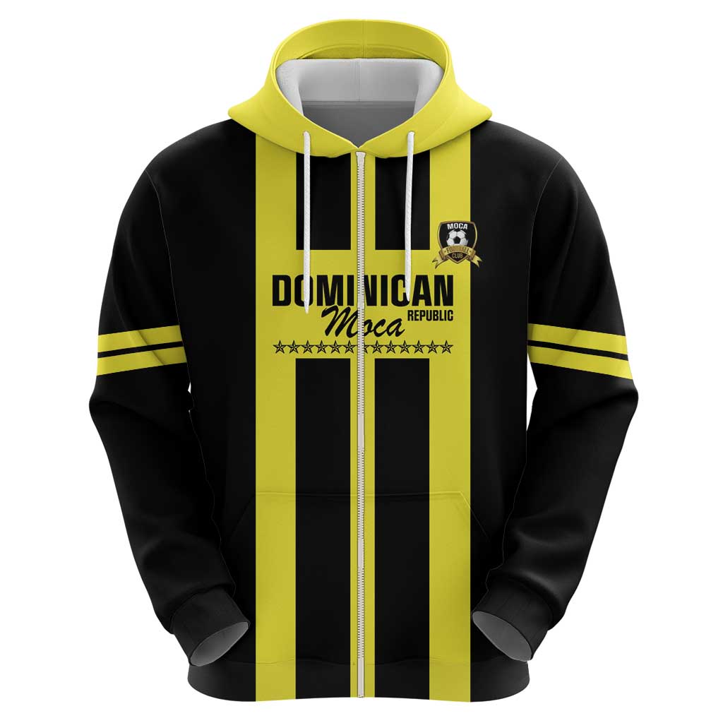 Moca Dominican Republic Football Custom Zip Hoodie 2025 Come On The Cradle - Wonder Print Shop
