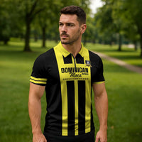 Moca Dominican Republic Football Custom Zipper Polo Shirt 2025 Come On The Cradle - Wonder Print Shop