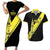 Cradle Of Dominican Republic Football Custom Couples Matching Short Sleeve Bodycon Dress and Hawaiian Shirt Go Moca Diagonal Style - Wonder Print Shop