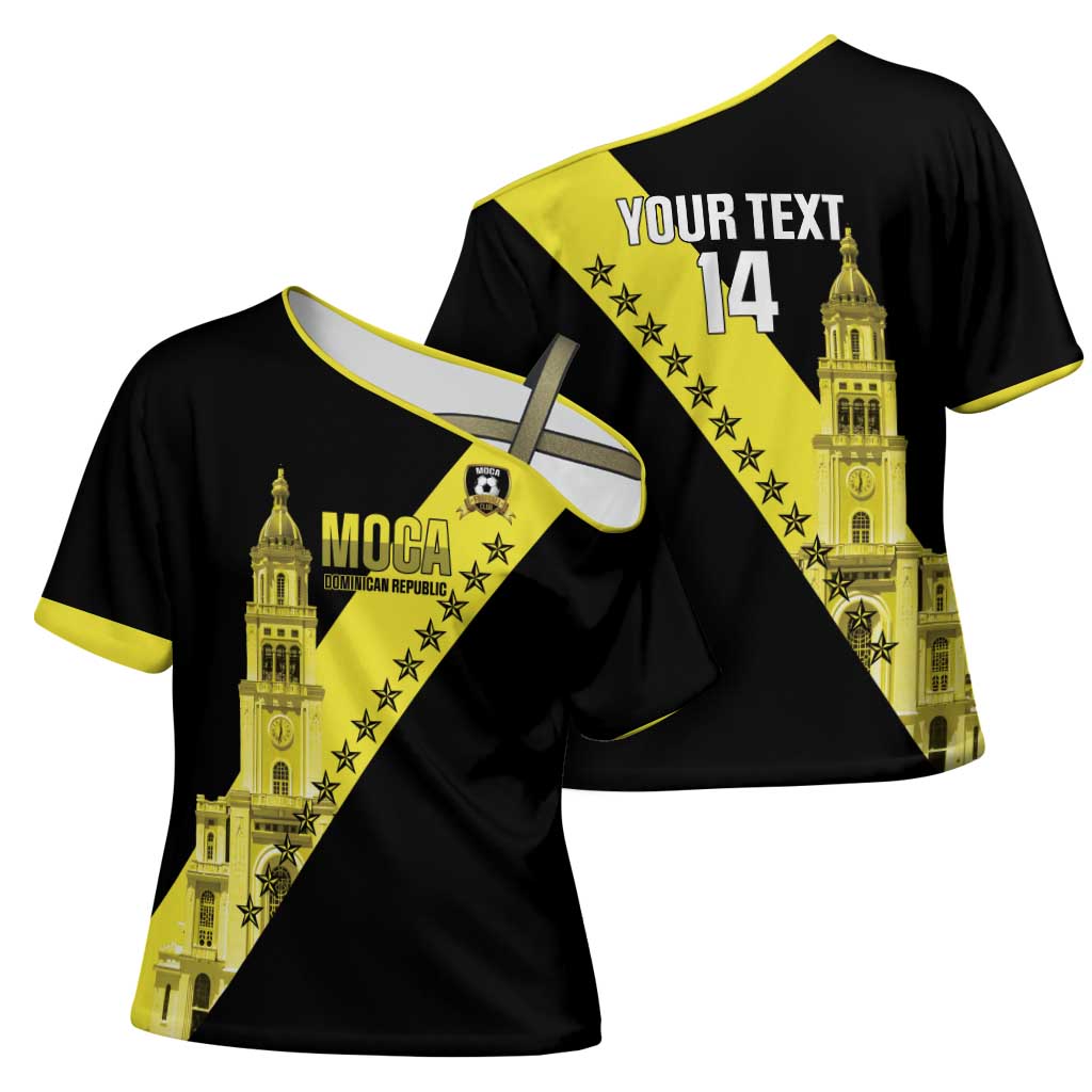 Cradle Of Dominican Republic Football Custom Cross Shoulder Shirt Go Moca Diagonal Style - Wonder Print Shop