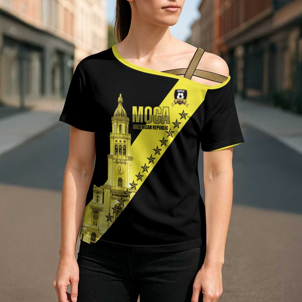 Cradle Of Dominican Republic Football Custom Cross Shoulder Shirt Go Moca Diagonal Style - Wonder Print Shop