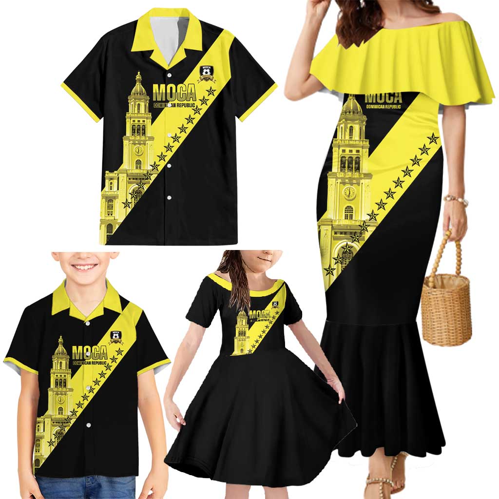 Cradle Of Dominican Republic Football Custom Family Matching Mermaid Dress and Hawaiian Shirt Go Moca Diagonal Style - Wonder Print Shop