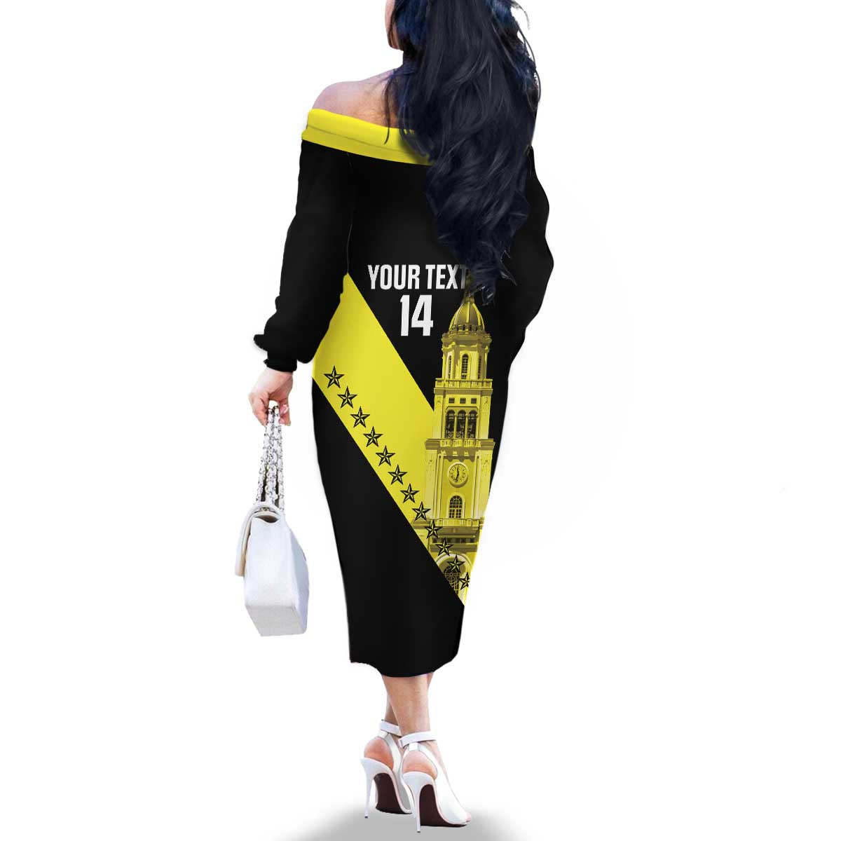 Cradle Of Dominican Republic Football Custom Family Matching Off The Shoulder Long Sleeve Dress and Hawaiian Shirt Go Moca Diagonal Style - Wonder Print Shop