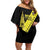 Cradle Of Dominican Republic Football Custom Family Matching Off Shoulder Short Dress and Hawaiian Shirt Go Moca Diagonal Style - Wonder Print Shop