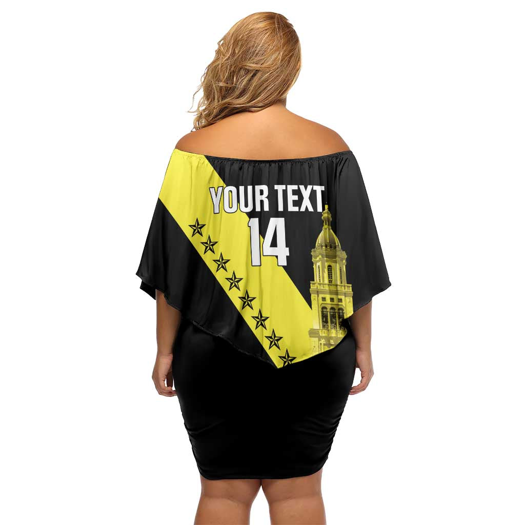 Cradle Of Dominican Republic Football Custom Family Matching Off Shoulder Short Dress and Hawaiian Shirt Go Moca Diagonal Style - Wonder Print Shop