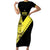 Cradle Of Dominican Republic Football Custom Family Matching Short Sleeve Bodycon Dress and Hawaiian Shirt Go Moca Diagonal Style - Wonder Print Shop