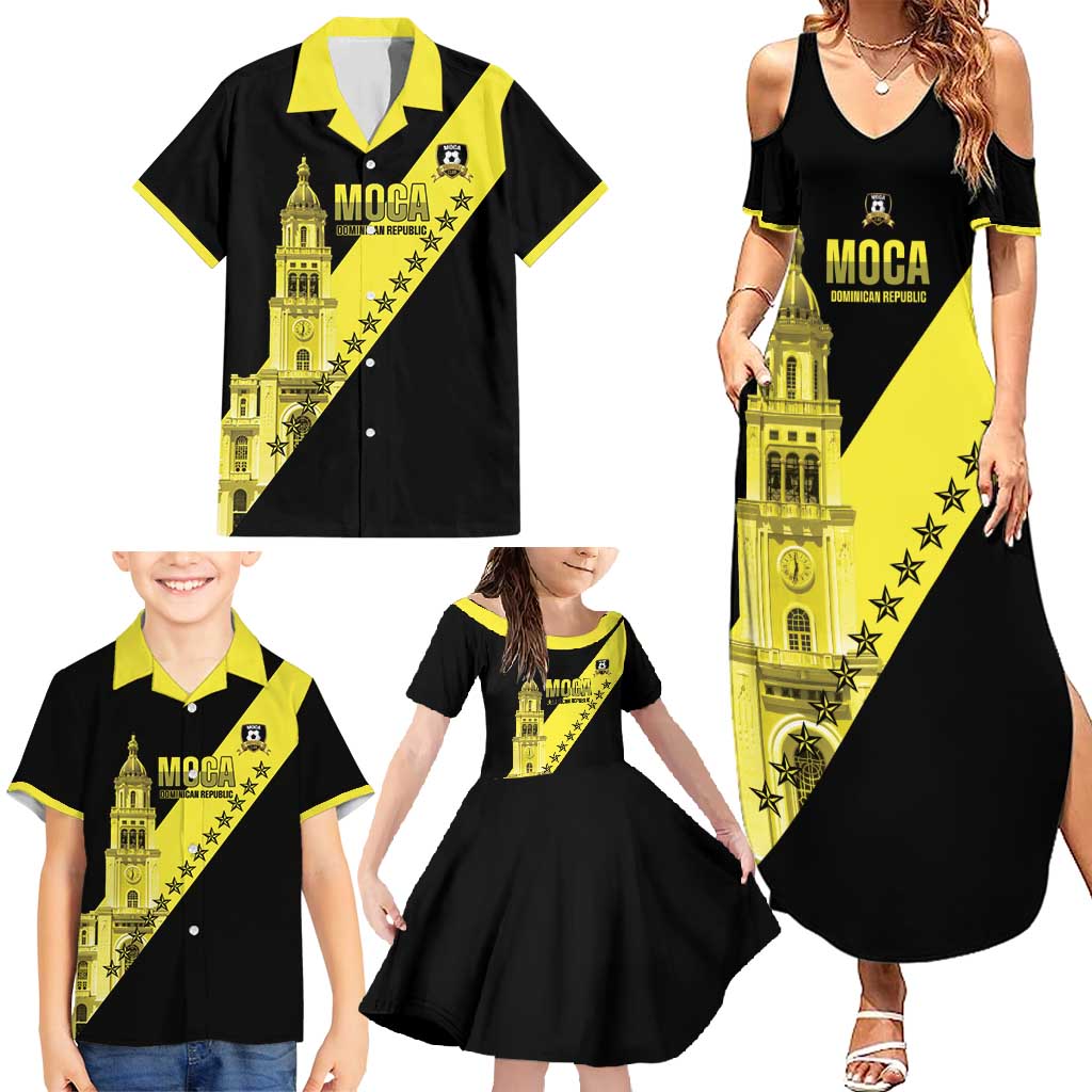 Cradle Of Dominican Republic Football Custom Family Matching Summer Maxi Dress and Hawaiian Shirt Go Moca Diagonal Style - Wonder Print Shop