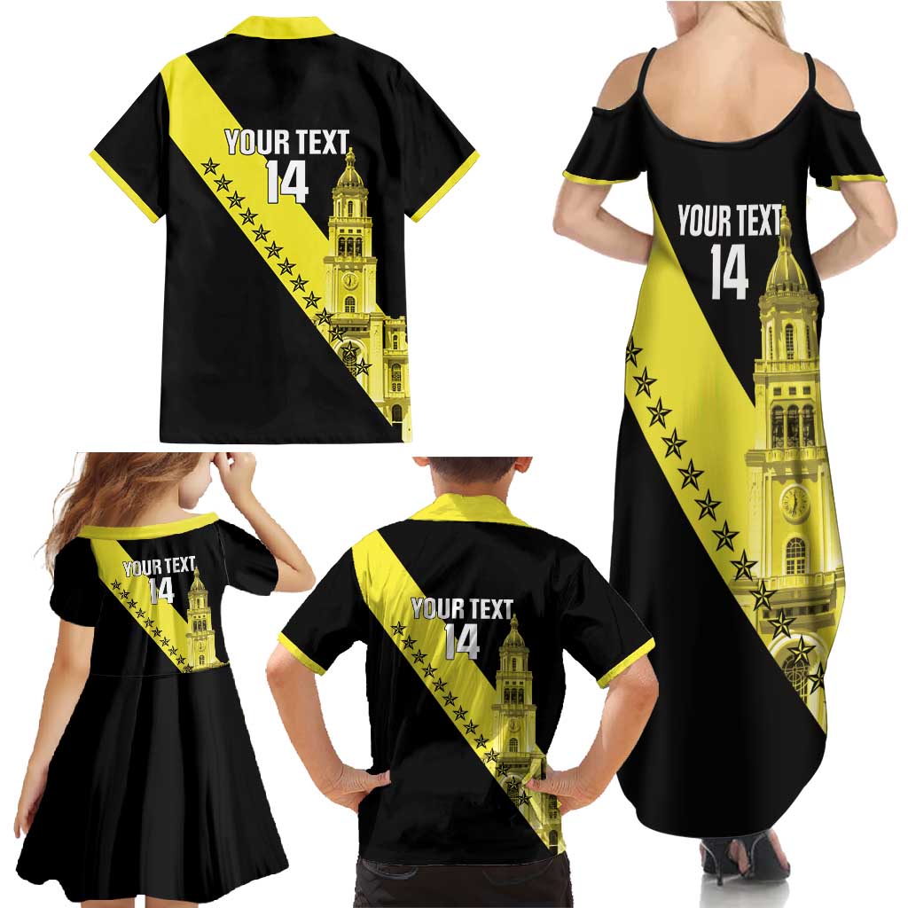 Cradle Of Dominican Republic Football Custom Family Matching Summer Maxi Dress and Hawaiian Shirt Go Moca Diagonal Style - Wonder Print Shop