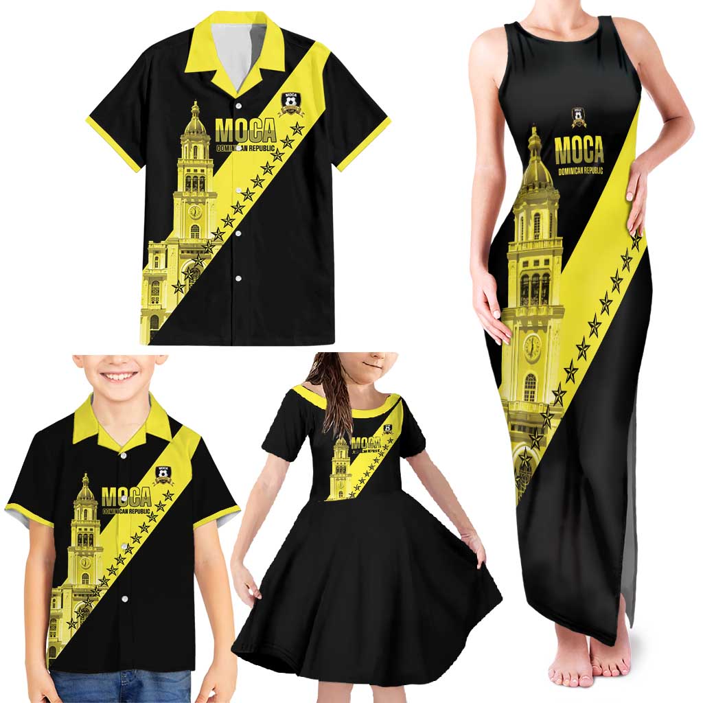 Cradle Of Dominican Republic Football Custom Family Matching Tank Maxi Dress and Hawaiian Shirt Go Moca Diagonal Style - Wonder Print Shop