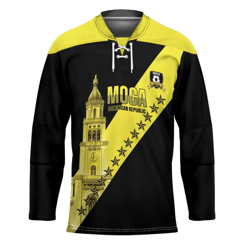 Cradle Of Dominican Republic Football Custom Hockey Jersey Go Moca Diagonal Style - Wonder Print Shop