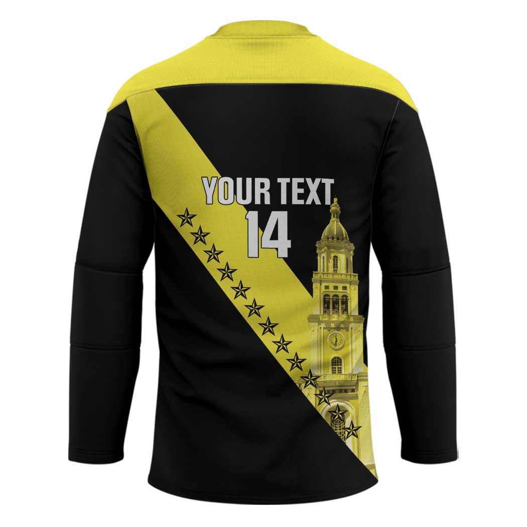 Cradle Of Dominican Republic Football Custom Hockey Jersey Go Moca Diagonal Style - Wonder Print Shop