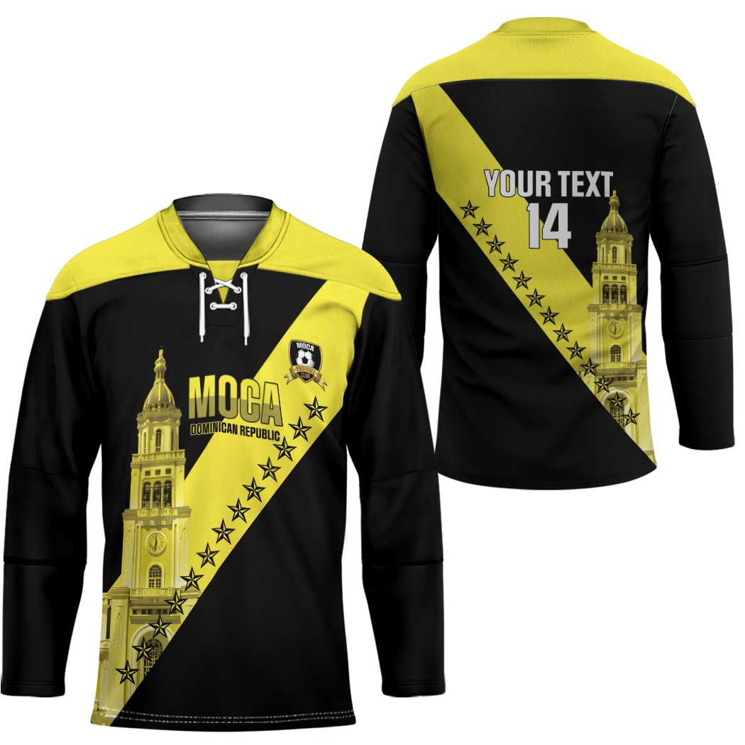 Cradle Of Dominican Republic Football Custom Hockey Jersey Go Moca Diagonal Style - Wonder Print Shop