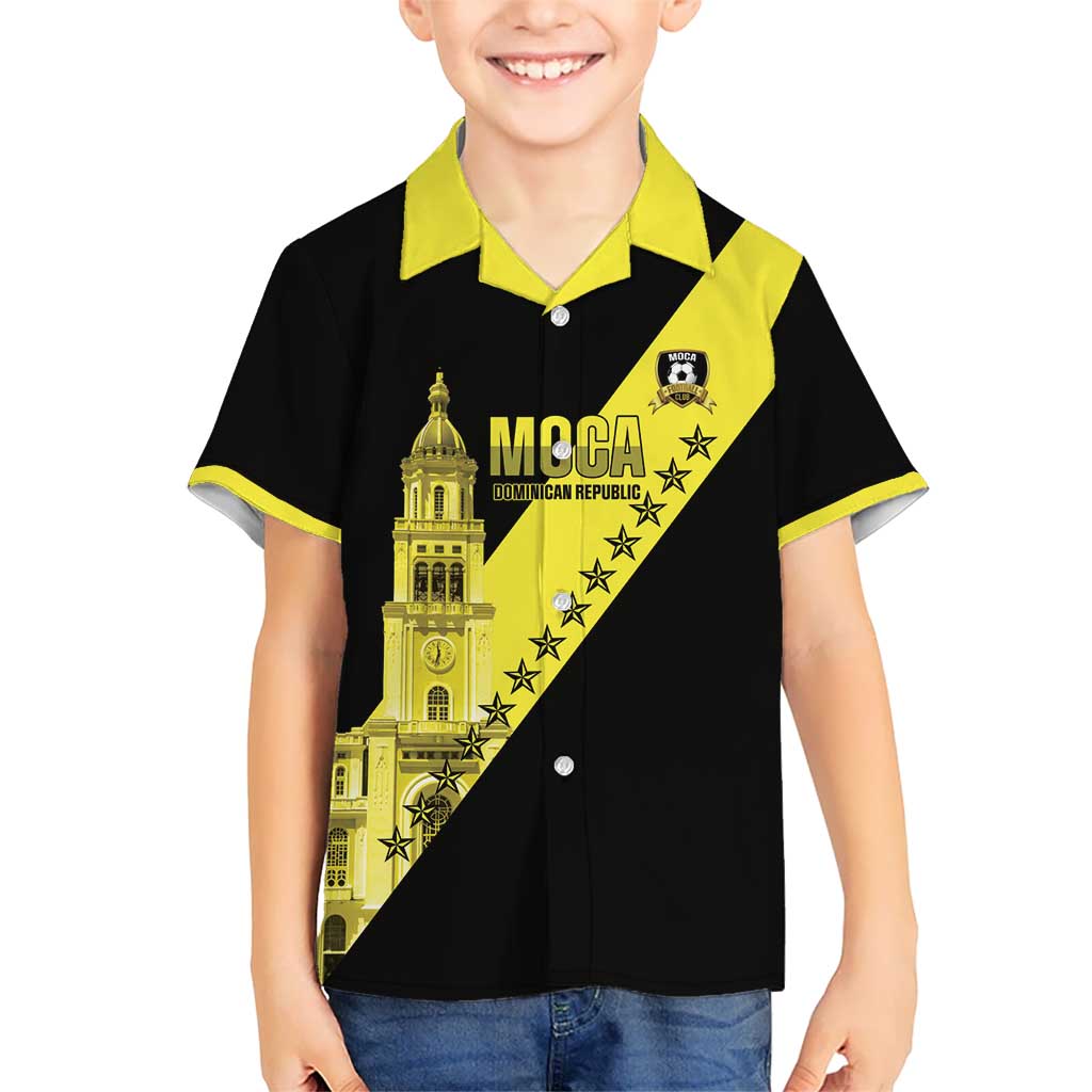 Cradle Of Dominican Republic Football Custom Kid Hawaiian Shirt Go Moca Diagonal Style - Wonder Print Shop