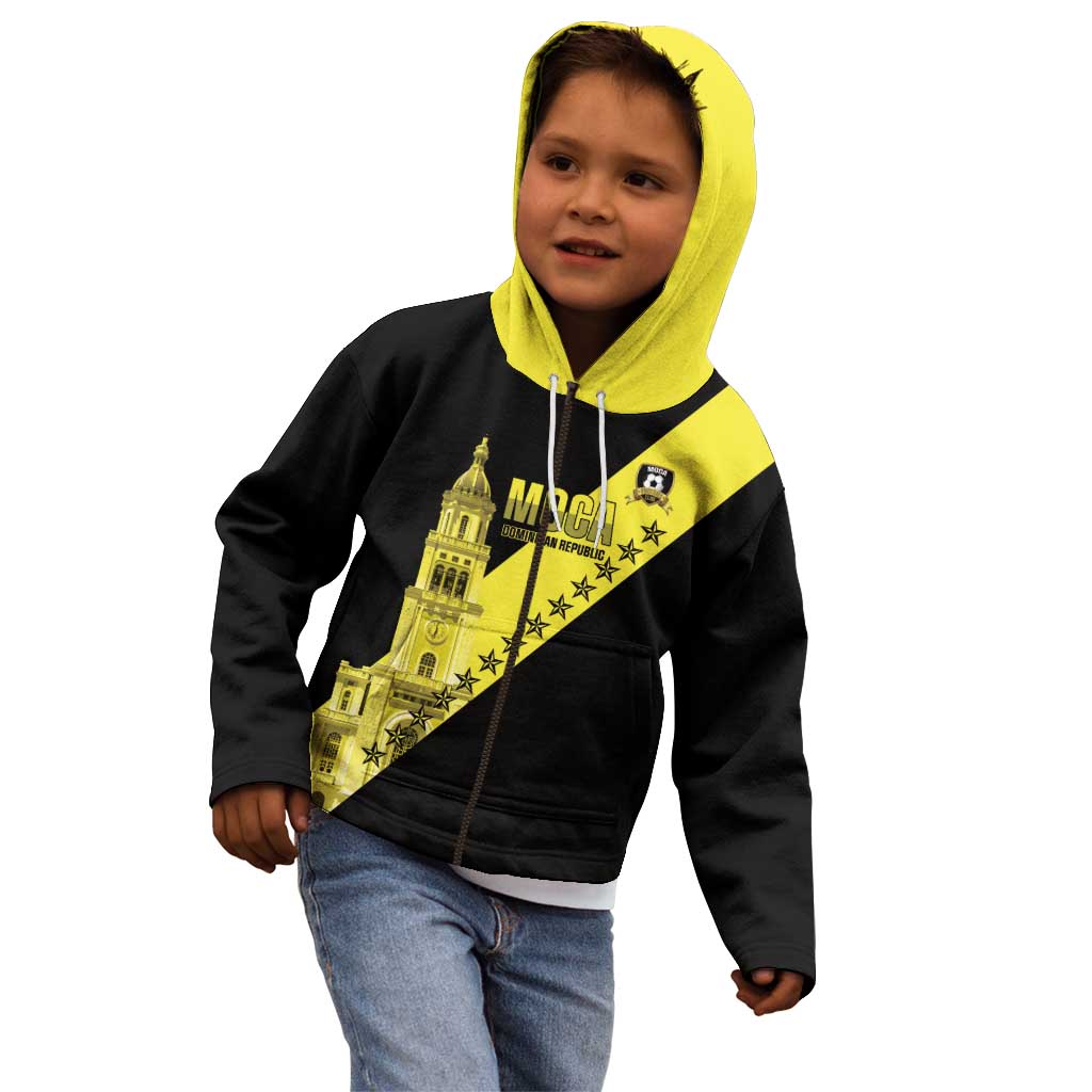 Cradle Of Dominican Republic Football Custom Kid Hoodie Go Moca Diagonal Style - Wonder Print Shop