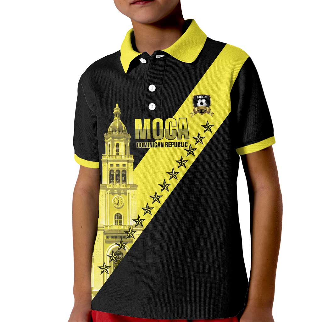 Cradle Of Dominican Republic Football Custom Kid Polo Shirt Go Moca Diagonal Style - Wonder Print Shop