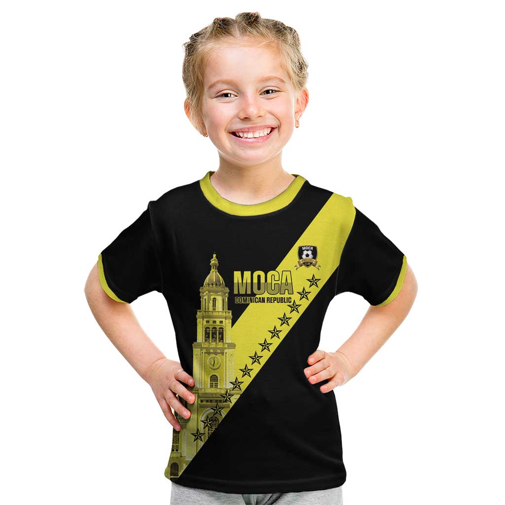 Cradle Of Dominican Republic Football Custom Kid T Shirt Go Moca Diagonal Style - Wonder Print Shop