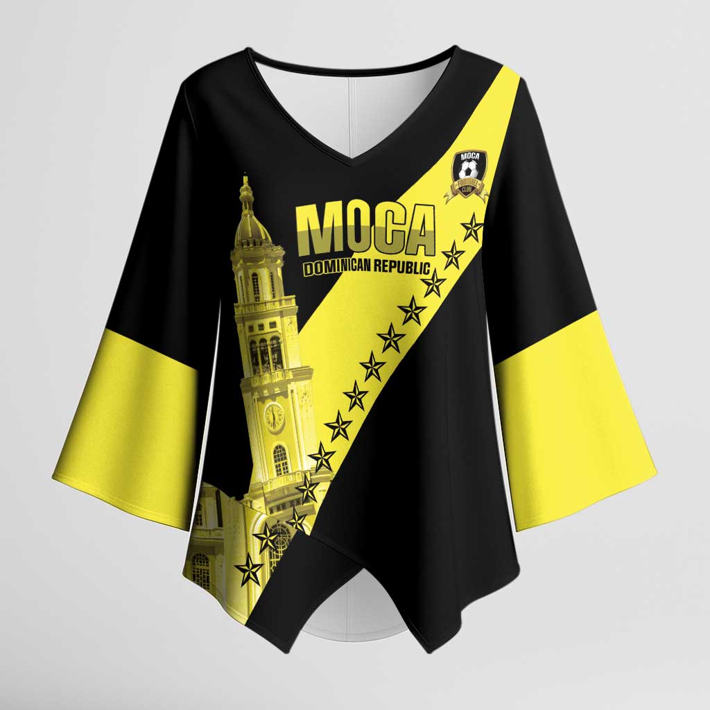 Cradle Of Dominican Republic Football Custom Kimono Sleeve Blouse Go Moca Diagonal Style - Wonder Print Shop